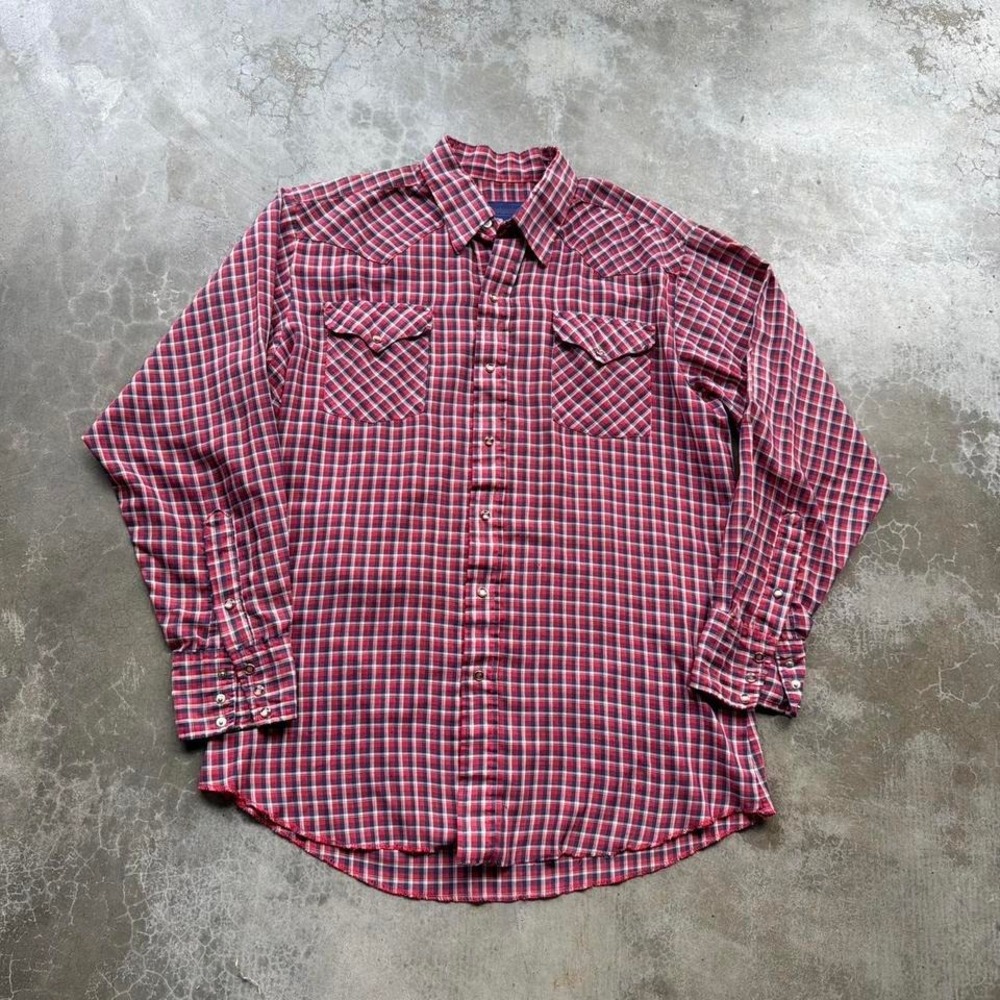 Vintage panhandle slim made in USA Pearl snap button up western dress